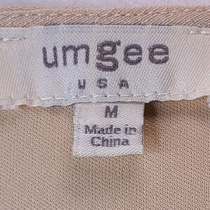 25-6-343 UMGEE Beige Embroidered Tank Dress NWOT Size M